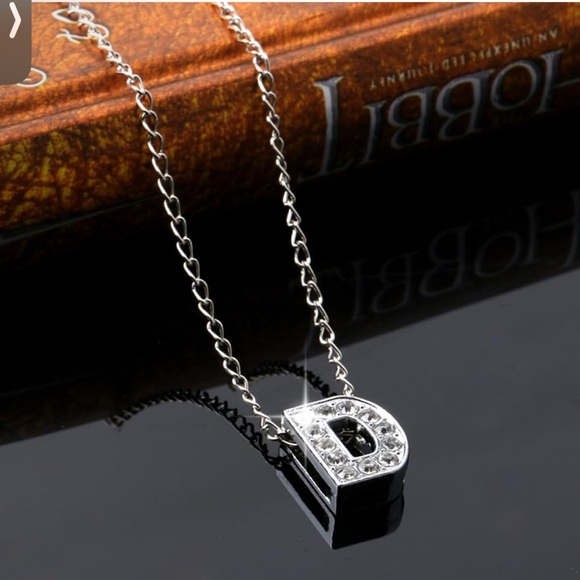 Silver Initial Necklace in choice of D, J, N, or R NIP - Picture 11 of 12